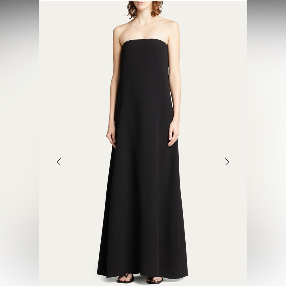 The Row Pau Strapless Dress - Black size 2 - Picture 1 of 7